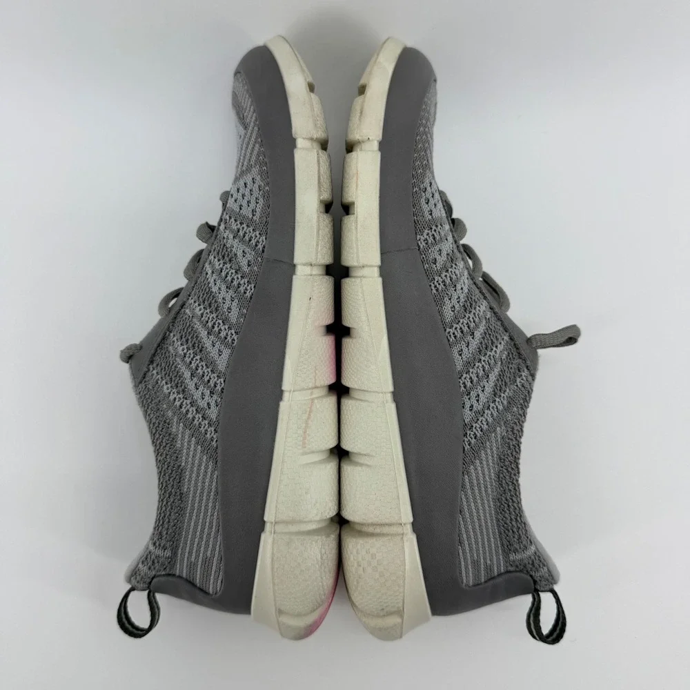 ECCO Intrinsic Knit Grey Mesh Leather Sneakers EU 38 US Women 7-7.5 Danish